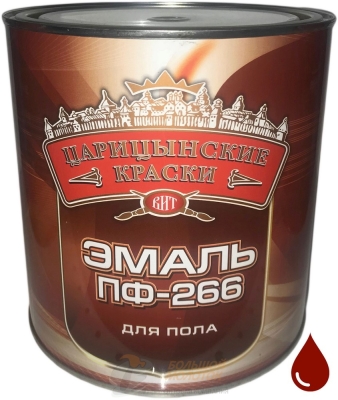 Эмаль ПФ-266 красно- коричневая 2,7 кг Царицино /6