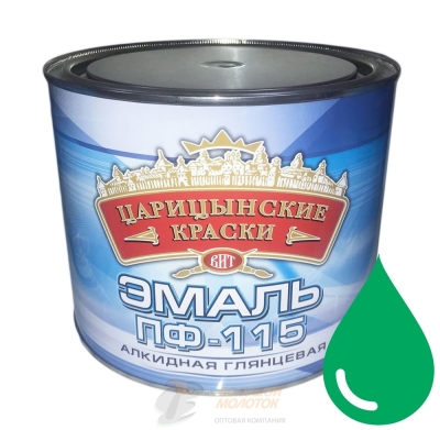 Эмаль ПФ-115 парижская зелень 1,8 кг Царицино /6
