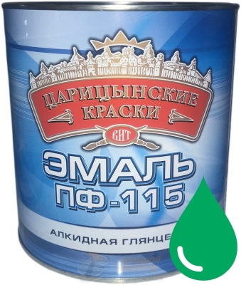 Эмаль ПФ-115 парижская зелень 2,7 кг Царицино /6