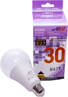 Лампа светодиодная LED-A80 AE 30 Вт 220-240В Е27 2800Лм 6500K /50