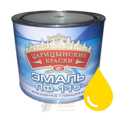 Эмаль ПФ-115 желтая 1,9 кг Царицино /6