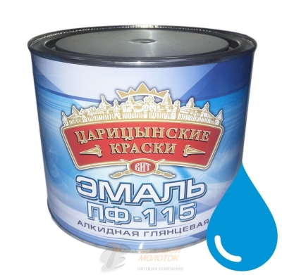 Эмаль ПФ-115 светло- голубая 1,9 кг Царицино /6