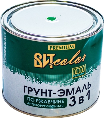 Грунт-эмаль по ржавчине 3в1 зеленая 1,8 кг/6