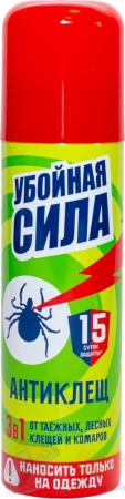 Аэрозоль антиклещ "Убойная сила" 150 мл /24