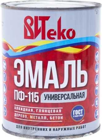 Эмаль ПФ-115 Белая ВИТЕКО 0,8 Царицино /14