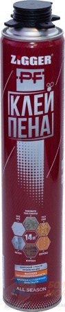 Клей монтажный KimTec "ZIGGER PF" клей-пена 750мл /12