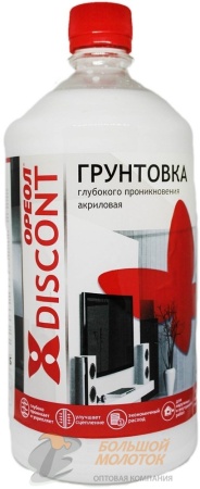 Грунтовка ВД Ореол 1 кг полиакрил, внутр./наруж. работы /8
