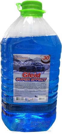 Стеклоомывающая жидкость -30 "Gleid Supreme", зеленая крышка 5 литров