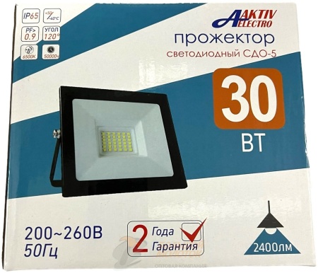 Прожектор светодиодный  30 Вт СДО-7  2400Лм 6500К IP65