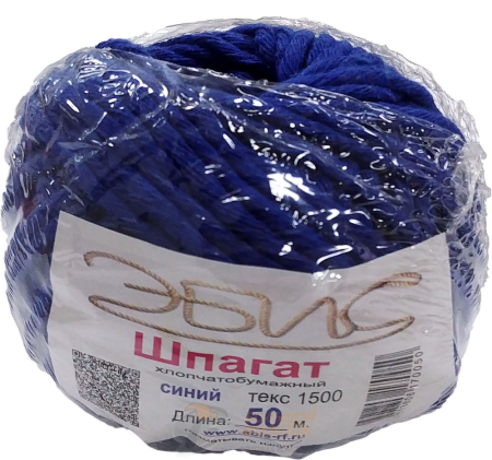 Шпагат х/б 1500 текс 50 м ассорти (30 шт)